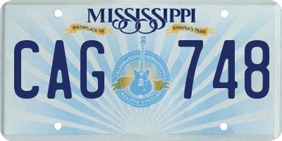 MS license plate CAG748