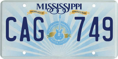 MS license plate CAG749