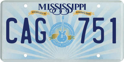MS license plate CAG751