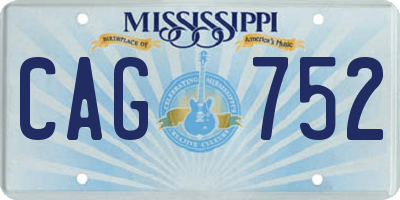 MS license plate CAG752