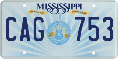 MS license plate CAG753