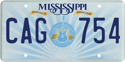 MS license plate CAG754