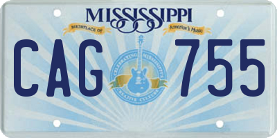 MS license plate CAG755