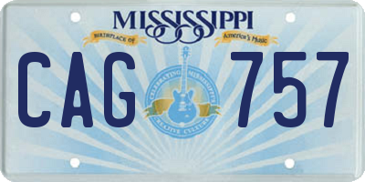 MS license plate CAG757