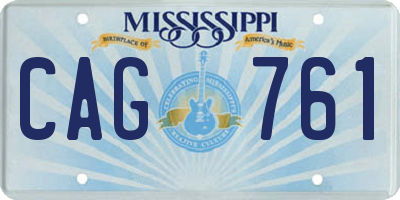 MS license plate CAG761