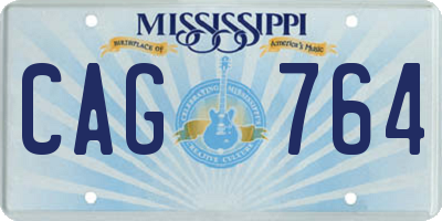 MS license plate CAG764
