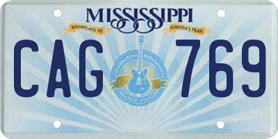 MS license plate CAG769