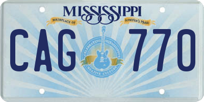 MS license plate CAG770