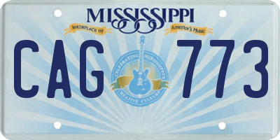 MS license plate CAG773