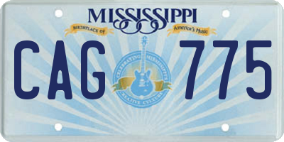 MS license plate CAG775
