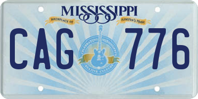 MS license plate CAG776
