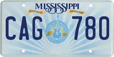 MS license plate CAG780