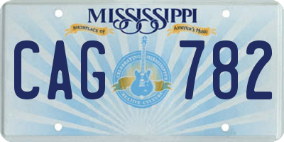MS license plate CAG782