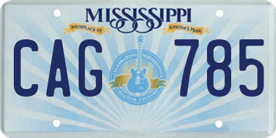 MS license plate CAG785
