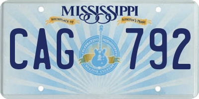 MS license plate CAG792