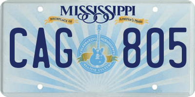 MS license plate CAG805