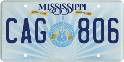 MS license plate CAG806