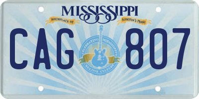MS license plate CAG807