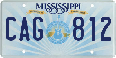 MS license plate CAG812