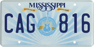 MS license plate CAG816