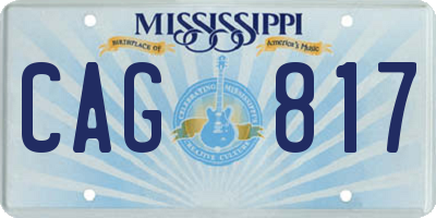 MS license plate CAG817