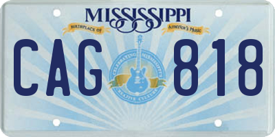 MS license plate CAG818