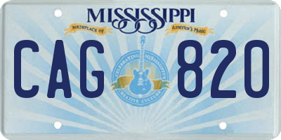 MS license plate CAG820