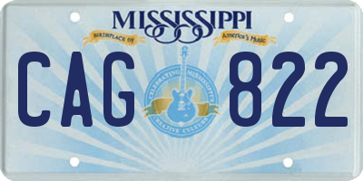 MS license plate CAG822