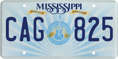 MS license plate CAG825