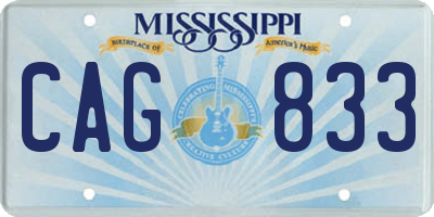 MS license plate CAG833