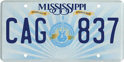 MS license plate CAG837