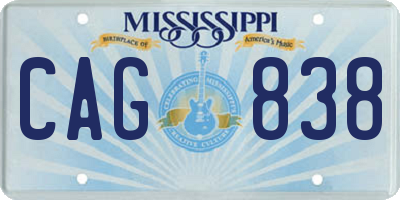 MS license plate CAG838