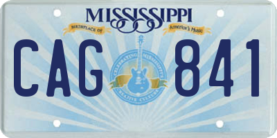 MS license plate CAG841