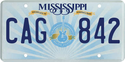 MS license plate CAG842