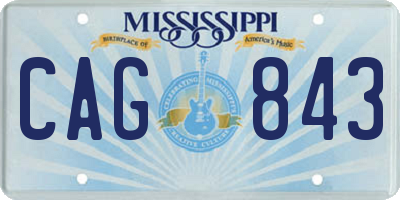 MS license plate CAG843