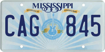 MS license plate CAG845