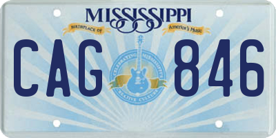 MS license plate CAG846