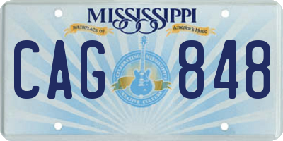 MS license plate CAG848