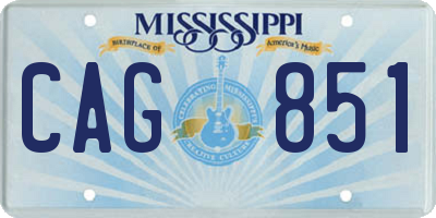 MS license plate CAG851