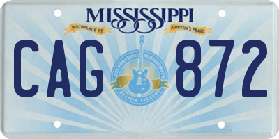 MS license plate CAG872