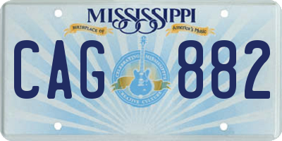 MS license plate CAG882