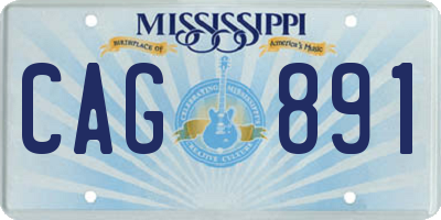 MS license plate CAG891