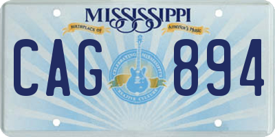MS license plate CAG894