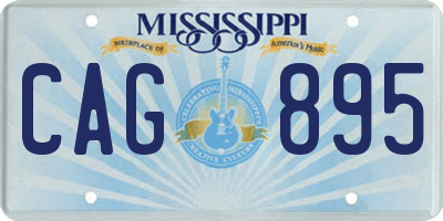 MS license plate CAG895