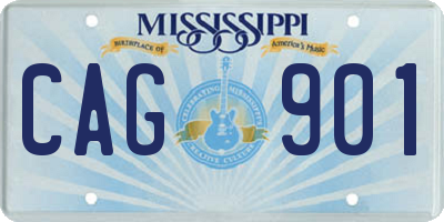 MS license plate CAG901
