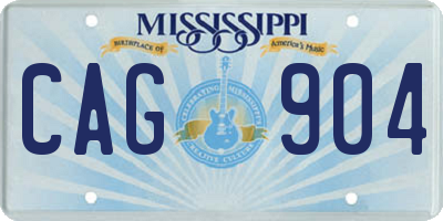 MS license plate CAG904
