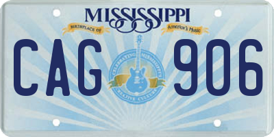 MS license plate CAG906