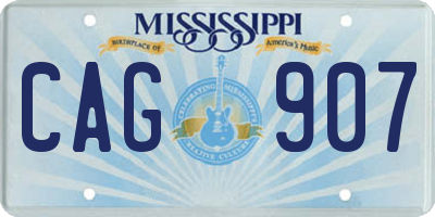 MS license plate CAG907