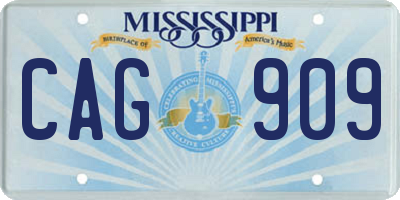 MS license plate CAG909