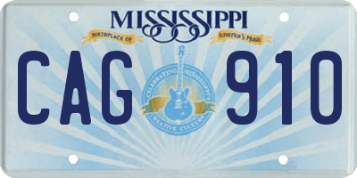MS license plate CAG910